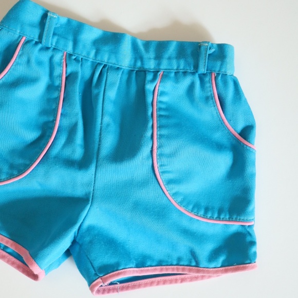 Vintage Blue & Pink Sports Shorts / 2-3Y - Picture 2 of 8